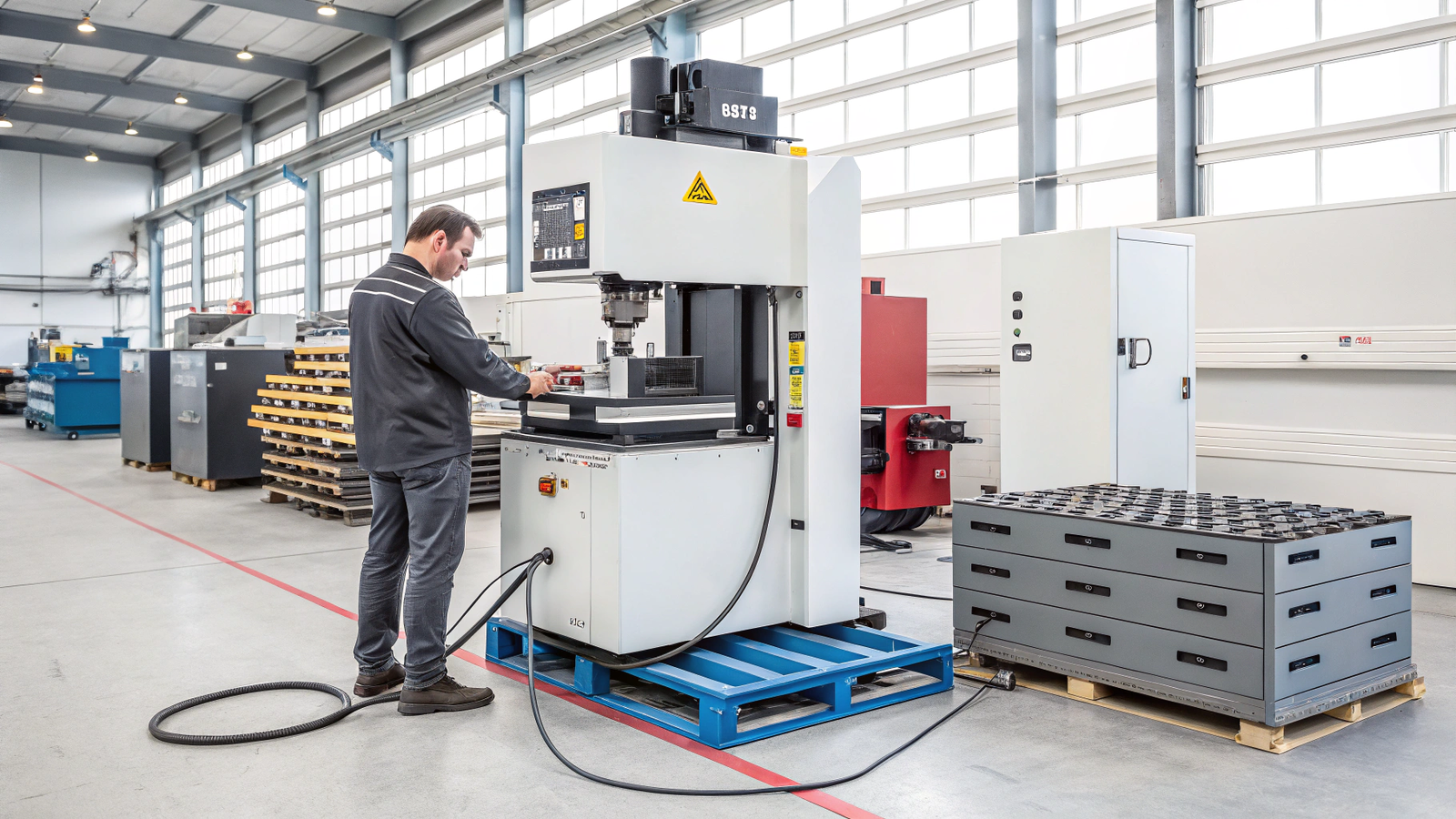 advanced-electric-powered-track-link-press-in-a-we